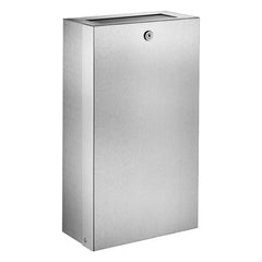 Delabie Afvalbak muurmodel met afsluitklep en slot 16 liter RVS mat