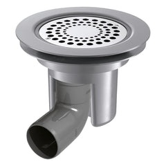 Delabie Doucheput Ø114 mm met regelbare hoogte en uitgang Ø50 voor zachte vloer of vinyl