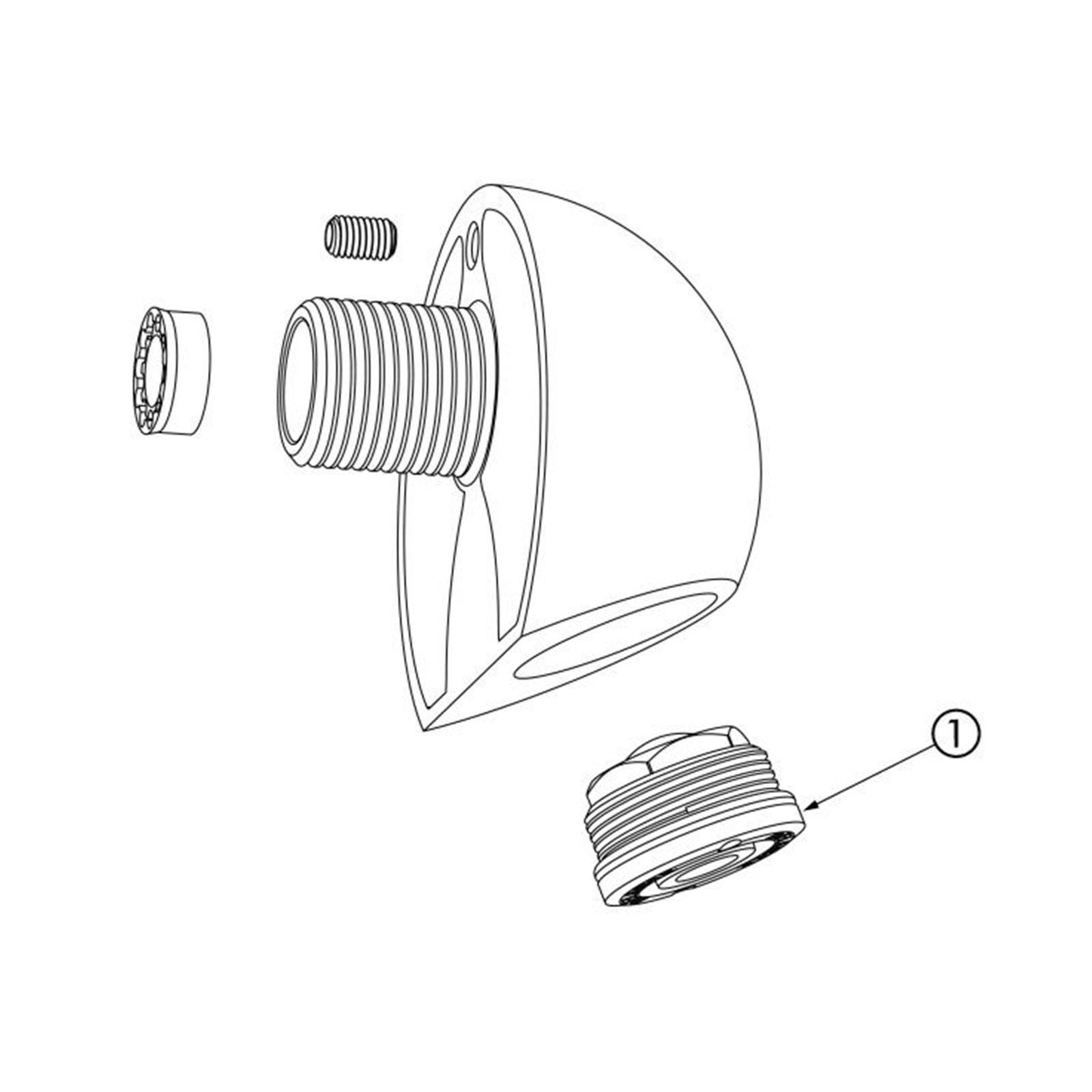 Delabie Round vandaalbestendige hoofddouche 6l p/m Chroom