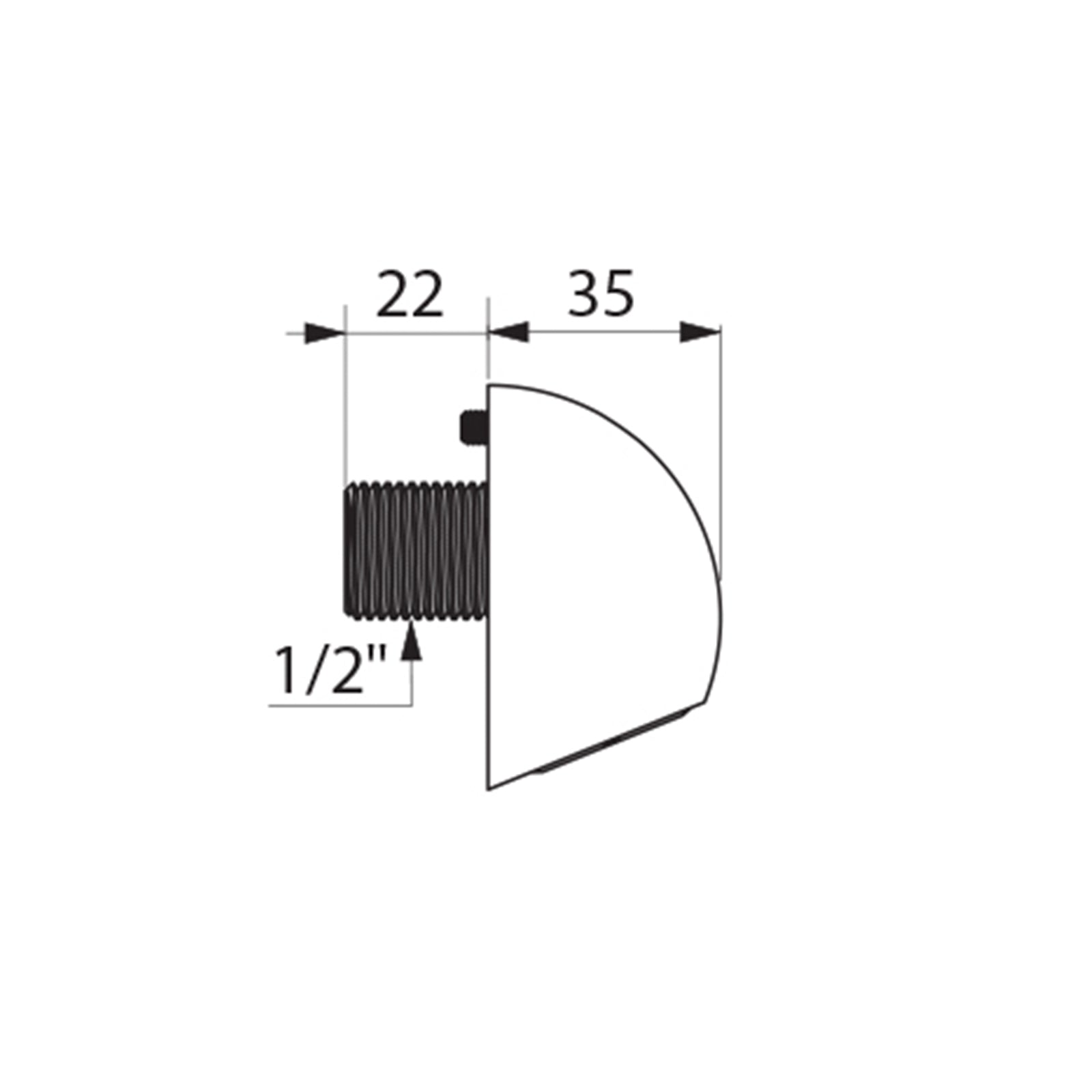 Delabie Round vandaalbestendige hoofddouche 6l p/m Chroom