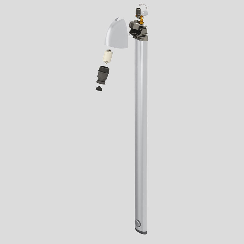 Delabie SPORTING 2 zelfsluitend douchepaneel 30 sec aluminium - afbeelding 2