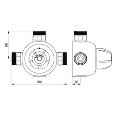 Delabie PREMIX CONFORT centrale thermostatische mengautomaat 140 l/min M1
