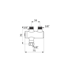 Delabie PREMIX NANO thermostatische mengautomaat FMM3/8