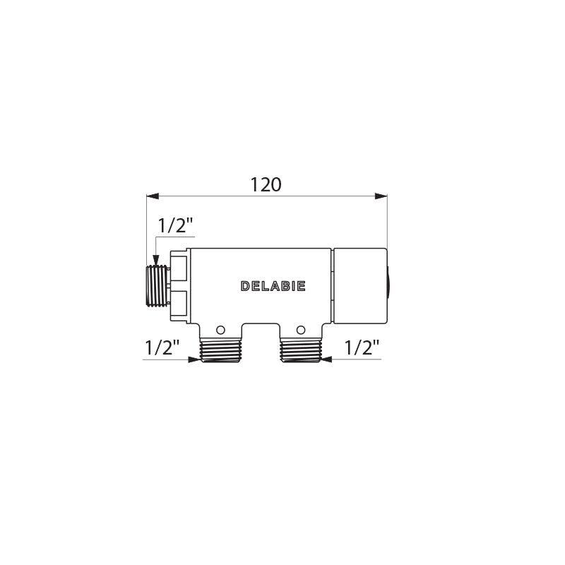Delabie PREMIX COMPACT thermostatische mengautomaat M1/2