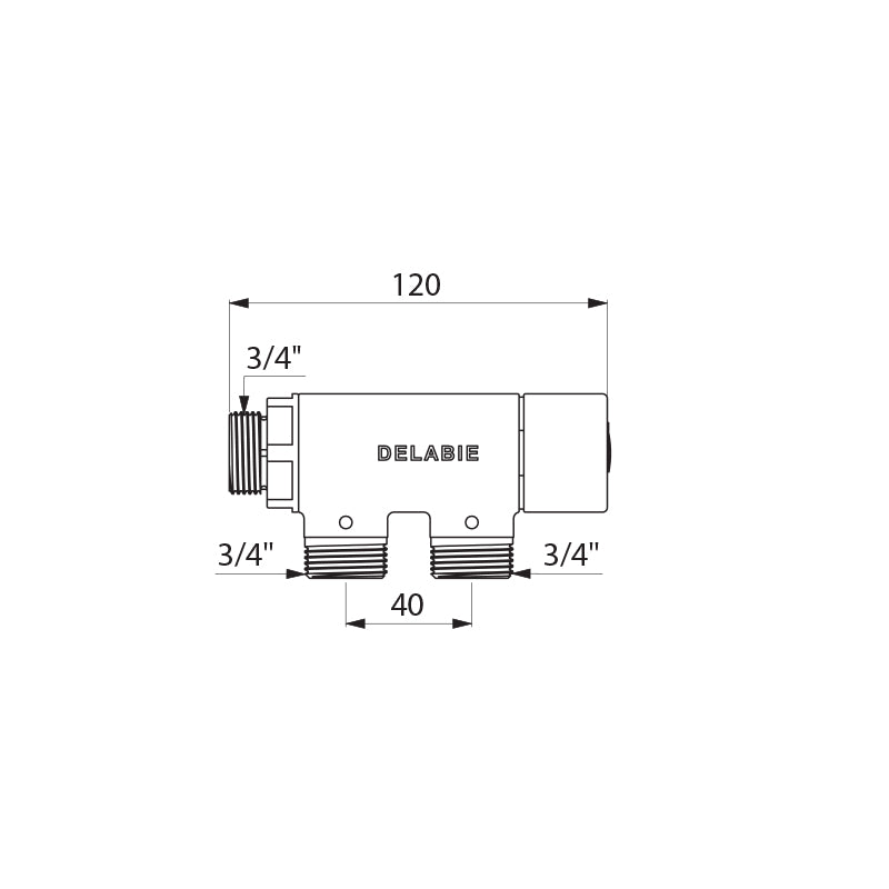 Delabie PREMIX COMPACT thermostatische mengautomaat M3/4