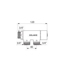 Delabie PREMIX COMPACT thermostatische mengautomaat M3/4