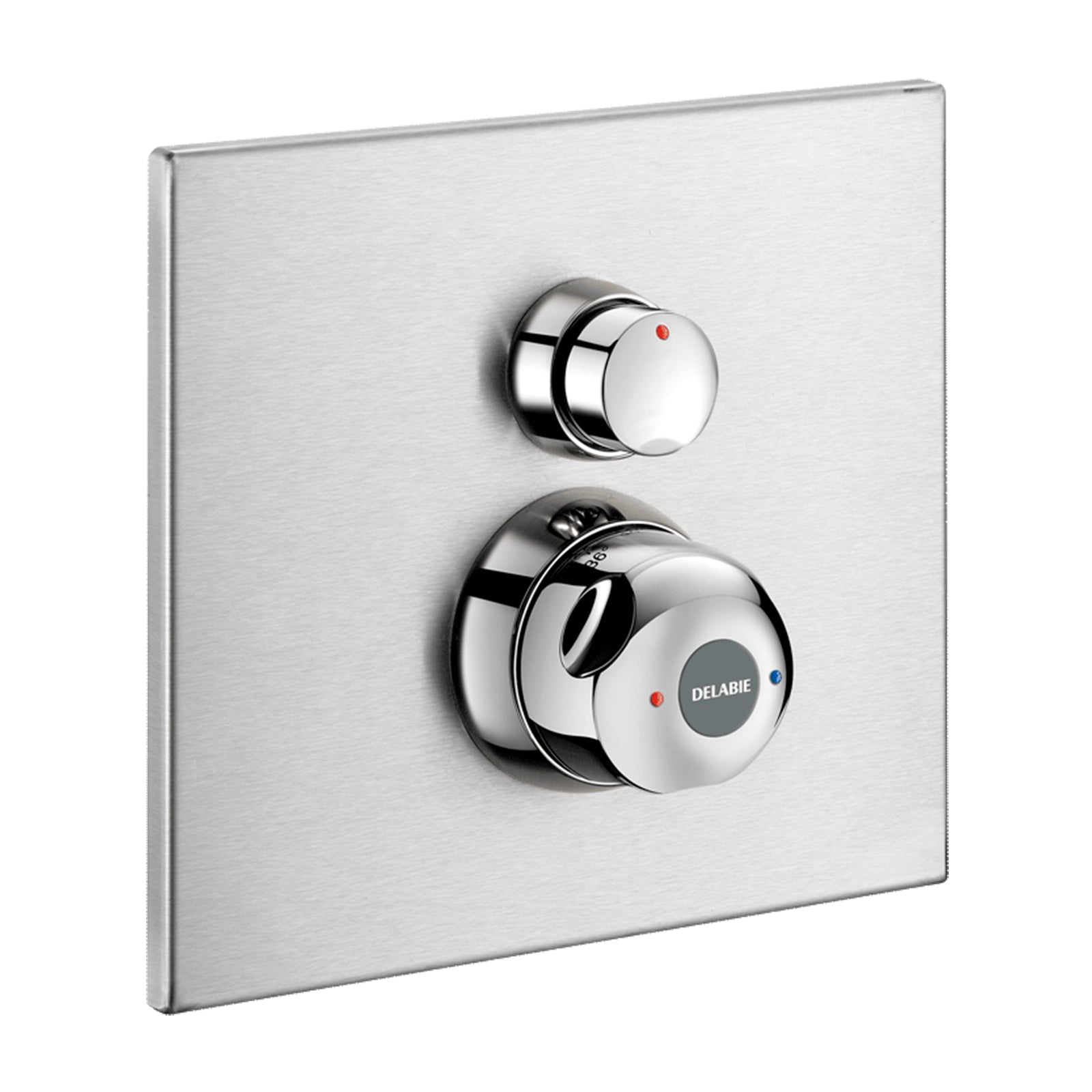 Delabie SECURITHERM thermostaische zelfsluitende (30 sec.) inbouw douchekraan afbouwdeel Chroom