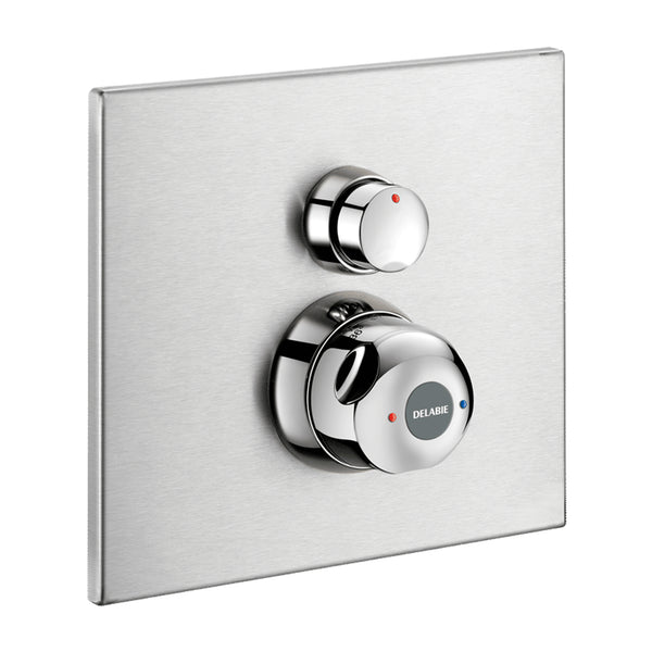 Delabie SECURITHERM thermostaische zelfsluitende (30 sec.) inbouw douchekraan afbouwdeel Chroom