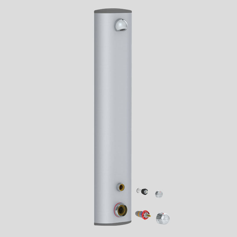 Delabie SECURITHERM thermostatisch zelfsluitend douchepaneel opbouw aluminium - afbeelding 2