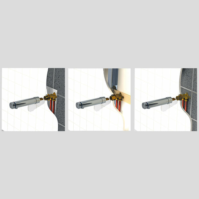 Delabie TEMPOMIX 3 zelfsluitende wastafelmengkraan muurmodel inbouw 7 sec uitloop 110 mm chroom - afbeelding 2