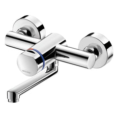 Delabie TEMPOMIX 3 zelfsluitende wandmengkraan met vaste uitloop 150 mm chroom