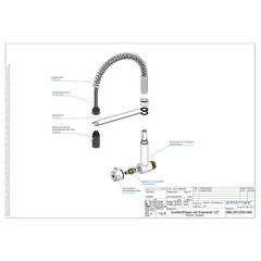Echtermann Comfort Clean wand-zwenkventiel 1-greeps lage bouwhoogte RVS Artikel nummer 368-201/230-045