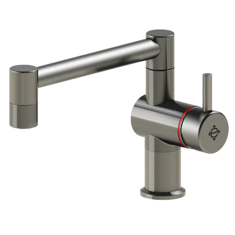 Echtermann Gastro 1-hendel mengkraan 1/2" 1-gats met vlakke zwenkuitloop A=200mm H=110mm RVS Artikel nummer 201-111/200-110