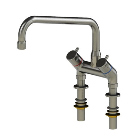 Echtermann Gastro 2-greeps brugmengkraan 3/4" 2-gats met zwenkuitloop A=400mm H=215mm RVS Artikel nummer 225-201/400-215