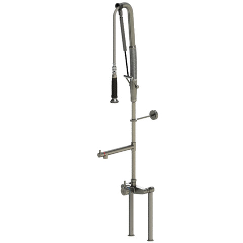 Echtermann Top Clean voorspoeldouche 2-gats bladmodel 1-hendel met tussenkraan RVS Artikel nummer 301-202/220-510