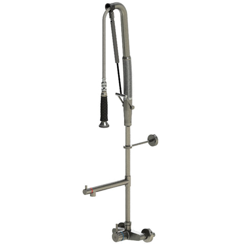 Echtermann Top Clean voorspoeldouche wandmodel 1-hendel met tussenkraan RVS Artikel nummer 302-202/220-215