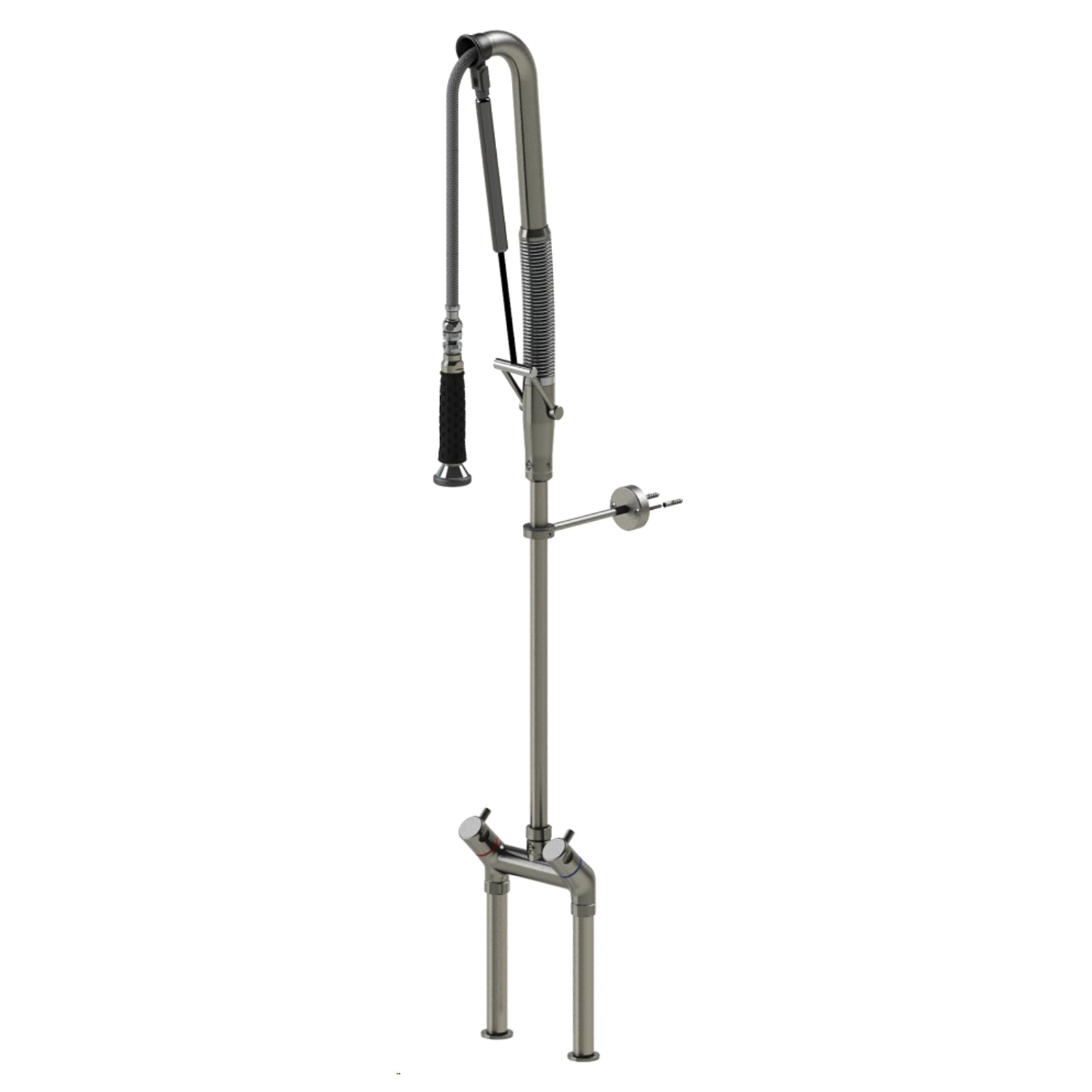Echtermann Top Clean voorspoeldouche 2-gats bladmodel 2-greeps RVS Artikel nummer 305-202/000