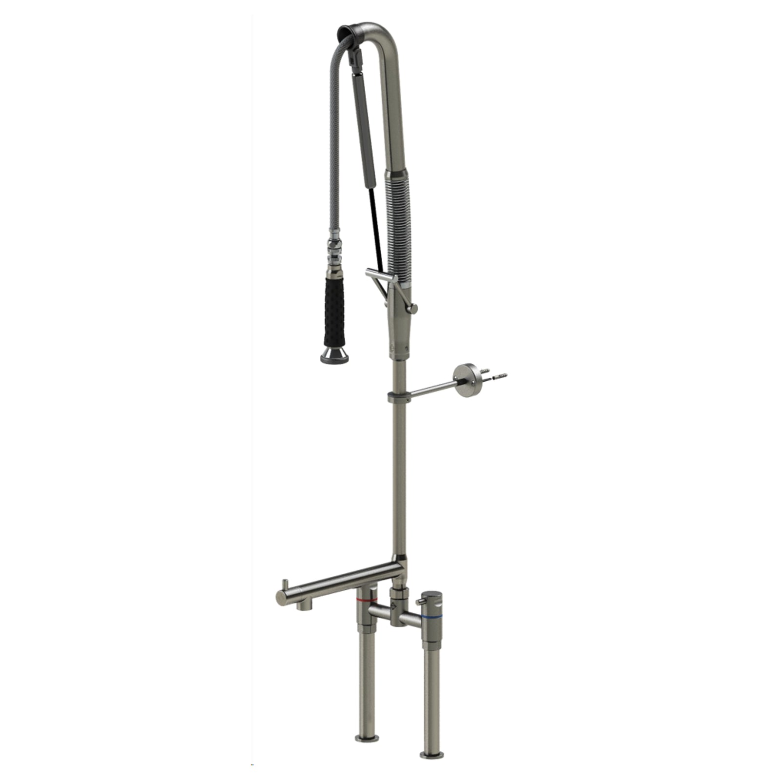 Echtermann Top Clean voorspoeldouche 2-gats bladmodel 2-greeps met tussenkraan RVS Artikel nummer 305-202/02/220-275