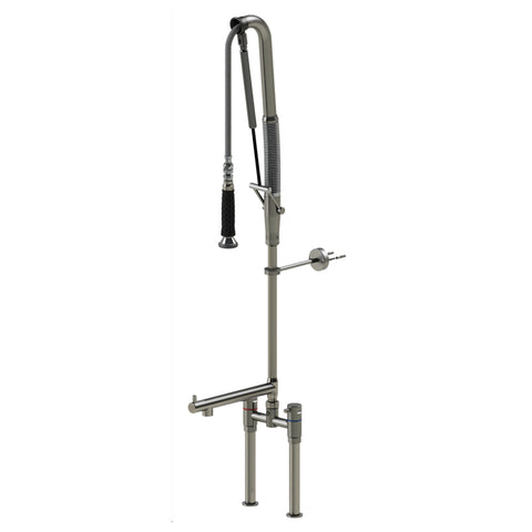 Echtermann Top Clean voorspoeldouche 2-gats bladmodel 2-greeps met tussenkraan RVS Artikel nummer 305-202/02/220-275