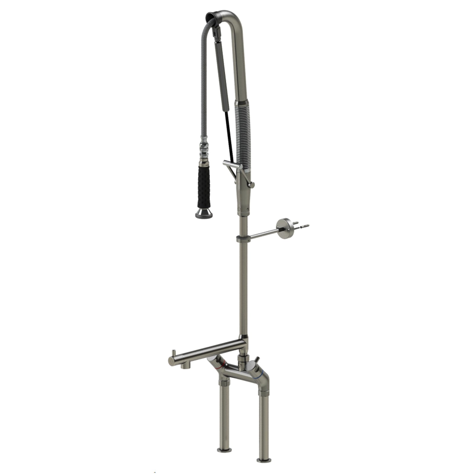 Echtermann Top Clean voorspoeldouche 2-gats bladmodel 2-greeps met tussenkraan RVS Artikel nummer 305-202/220-285