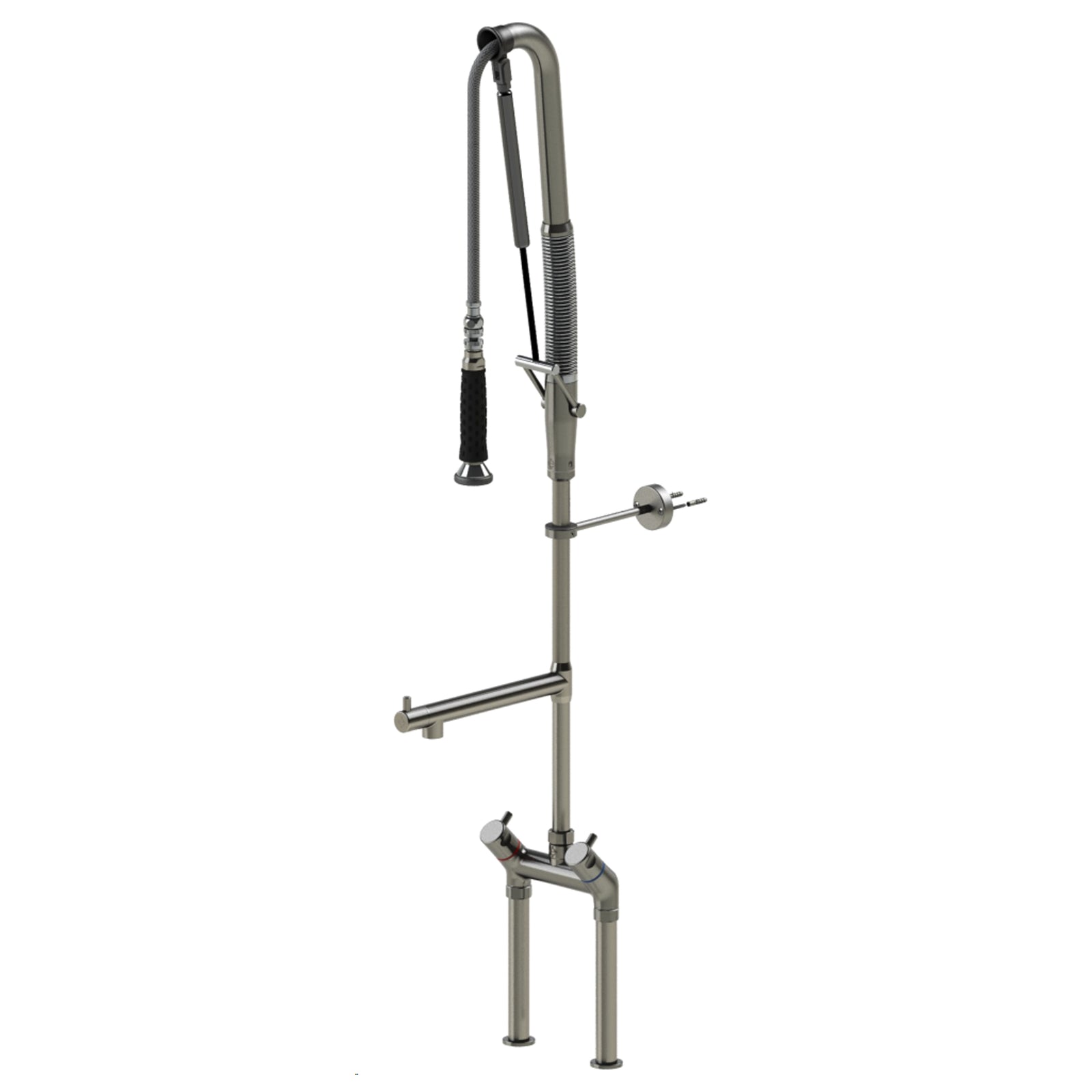 Echtermann Top Clean voorspoeldouche 2-gats bladmodel 2-greeps met tussenkraan RVS Artikel nummer 305-202/220-440