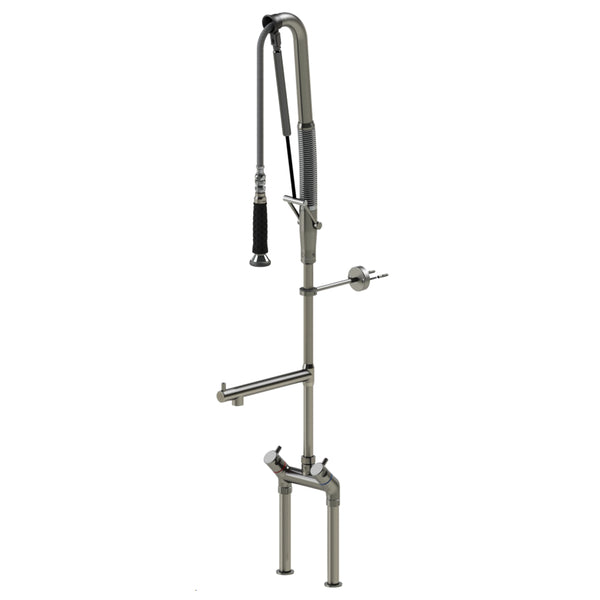 Echtermann Top Clean voorspoeldouche 2-gats bladmodel 2-greeps met tussenkraan RVS Artikel nummer 305-202/220-440