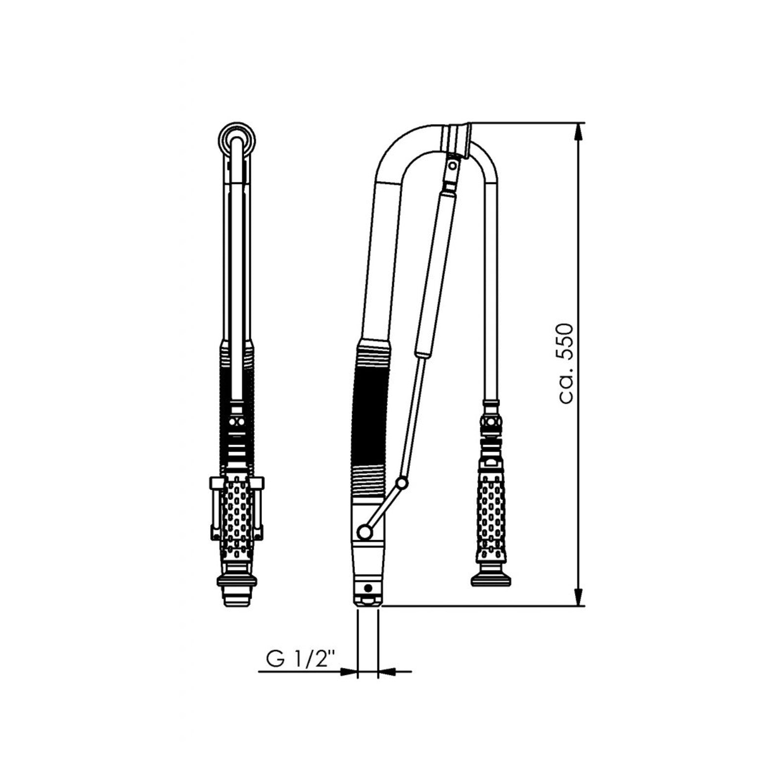Echtermann Top Clean opzetstuk voor voorspoeldouche RVS Artikel nummer 311-001