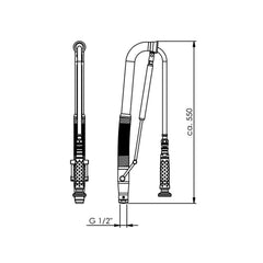 Echtermann Top Clean opzetstuk voor voorspoeldouche RVS Artikel nummer 311-001