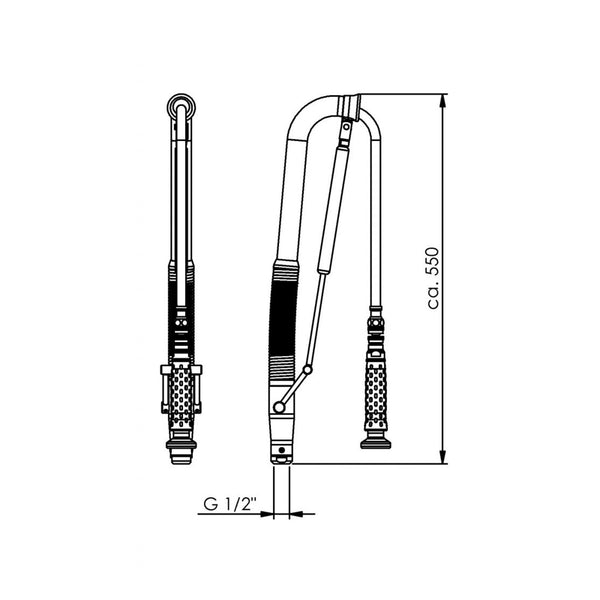 Echtermann Top Clean opzetstuk voor voorspoeldouche RVS Artikel nummer 311-001