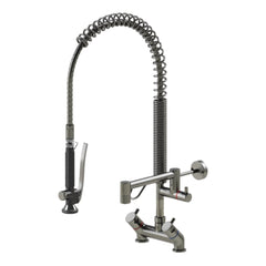 Echtermann Smart Clean voorspoeldouche 2-gats bladmodel 2-greeps met tussenkraan RVS Artikel nummer 345-204/250-175