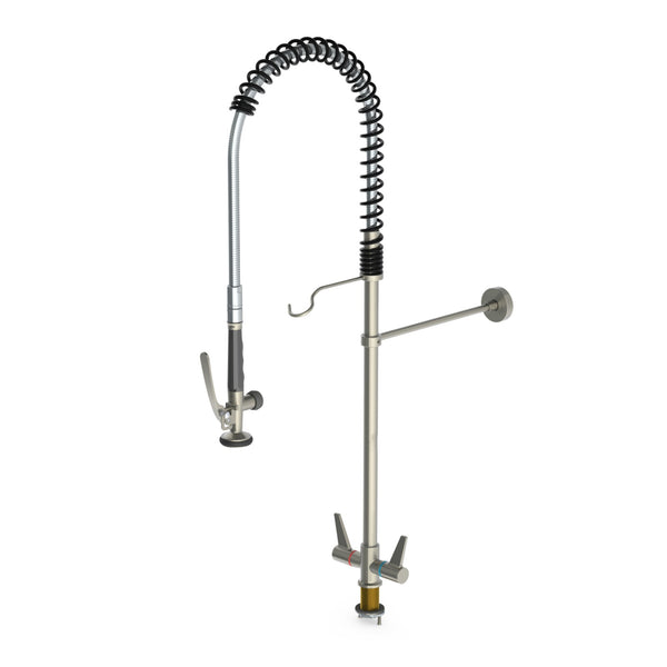 Echtermann ECOSTAR voorspoeldouche 1-gats bladmodel zonder tussenkraan RVS 304 Artikel nummer 700-101/000