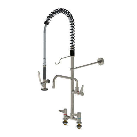 Echtermann ECOSTAR voorspoeldouche 2-gats bladmodel met tussenkraan RVS 304 Artikel nummer 700-201/255-325