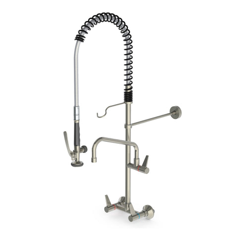 Echtermann ECOSTAR voorspoeldouche wandmodel met tussenkraan RVS 304 Artikel nummer 701-201/255-300