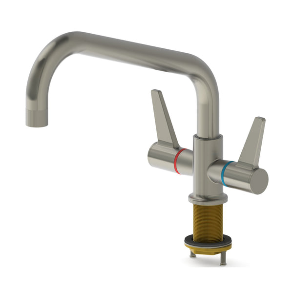 Echtermann ECOSTAR 2-greeps mengkraan 1-gats met draaibare uitloop A=254mm H=132mm RVS 304 Artikel nummer 720-101/255-130