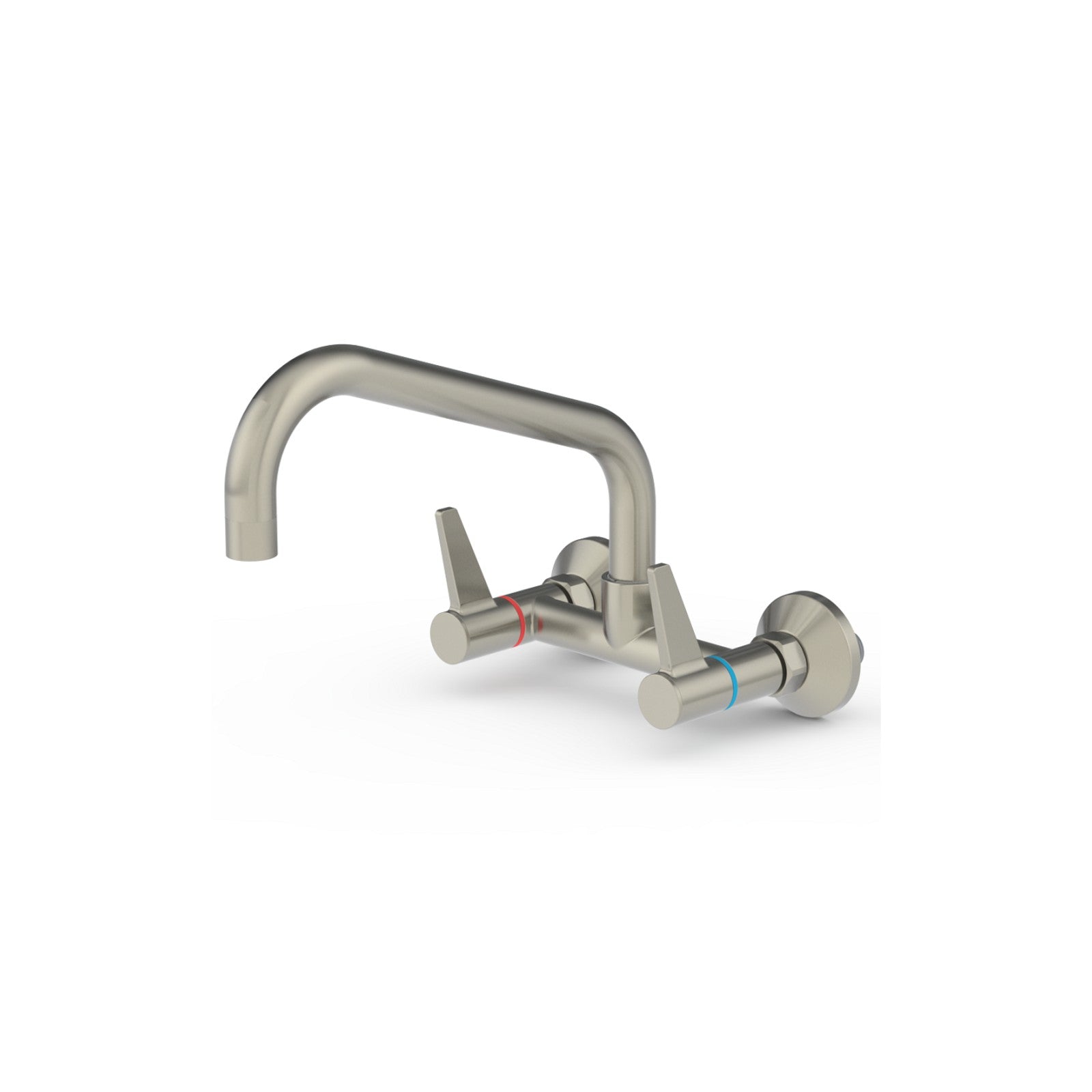 Echtermann ECOSTAR 2-greeps wandmengkraan met draaibare uitloop A=254mm H=100mm RVS 304 Artikel nummer 721-201/255-100