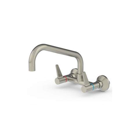 Echtermann ECOSTAR 2-greeps wandmengkraan met draaibare uitloop A=254mm H=100mm RVS 304 Artikel nummer 721-201/255-100
