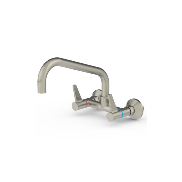 Echtermann ECOSTAR 2-greeps wandmengkraan met draaibare uitloop A=254mm H=100mm RVS 304 Artikel nummer 721-201/255-100