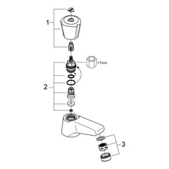 Onderdelentekening Grohe Costa Trend toiletkraan