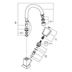 Onderdelentekening Grohe Costa Trend toiletkraan