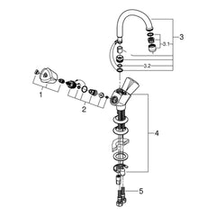 Onderdelentekening Grohe Costa Trend wastafelmengkraan L-Size