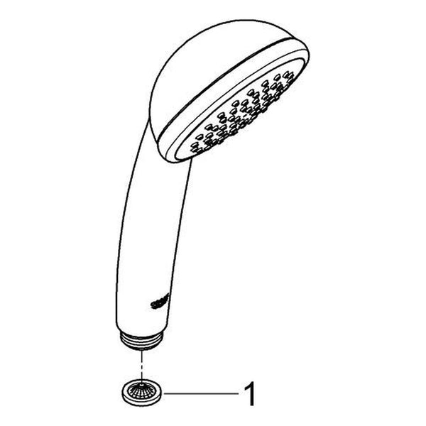 Onderdelentekening Grohe Vitalio Trend 90 handdouche 1 straalsoort