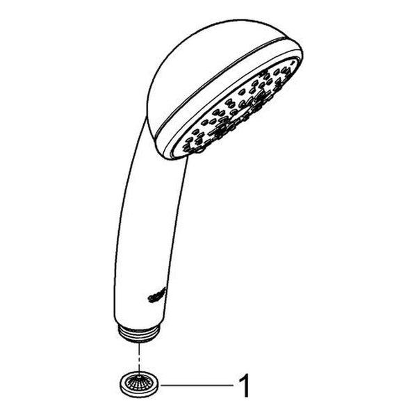 Onderdelentekening Grohe Vitalio Trend 90 handdouche 2 straalsoorten