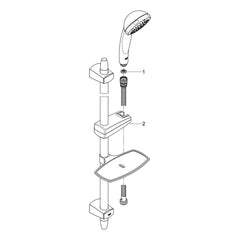 Onderdelentekening Grohe Vitalio Comfort 100 doucheset 3 straalsoorten