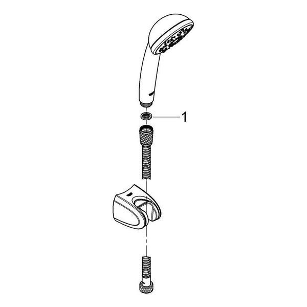 Onderdelentekening Grohe Vitalio trend doucheset