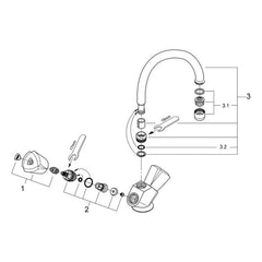 Onderdelentekening Grohe Costa L keukenmengkraan