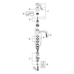 Onderdelentekening Grohe Start keukenmengkraan