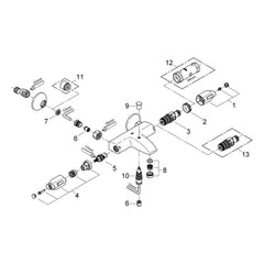 Onderdelentekening Grohe Precision Trend thermostatische badmengkraan