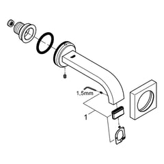 Onderdelentekening Grohe Allure baduitloop