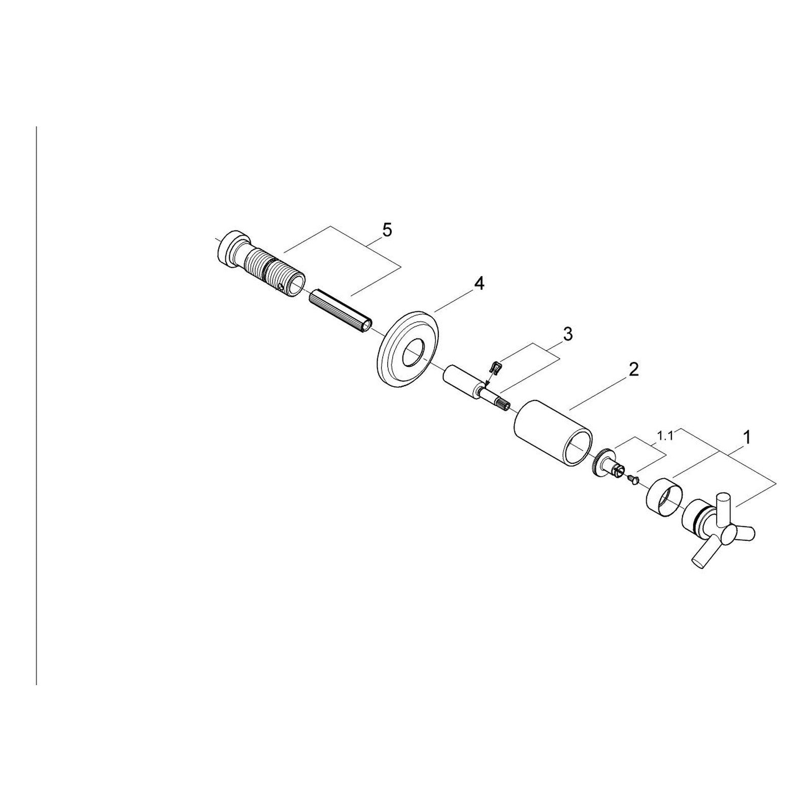 Onderdelentekening Grohe Atrio opbouwdeel 2000–2013