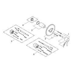 Onderdelentekening Grohe Essence afbouwdeel douchemengkraan 2005–2014